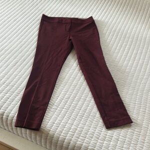 Ann Taylor maroon pencil stretch pants